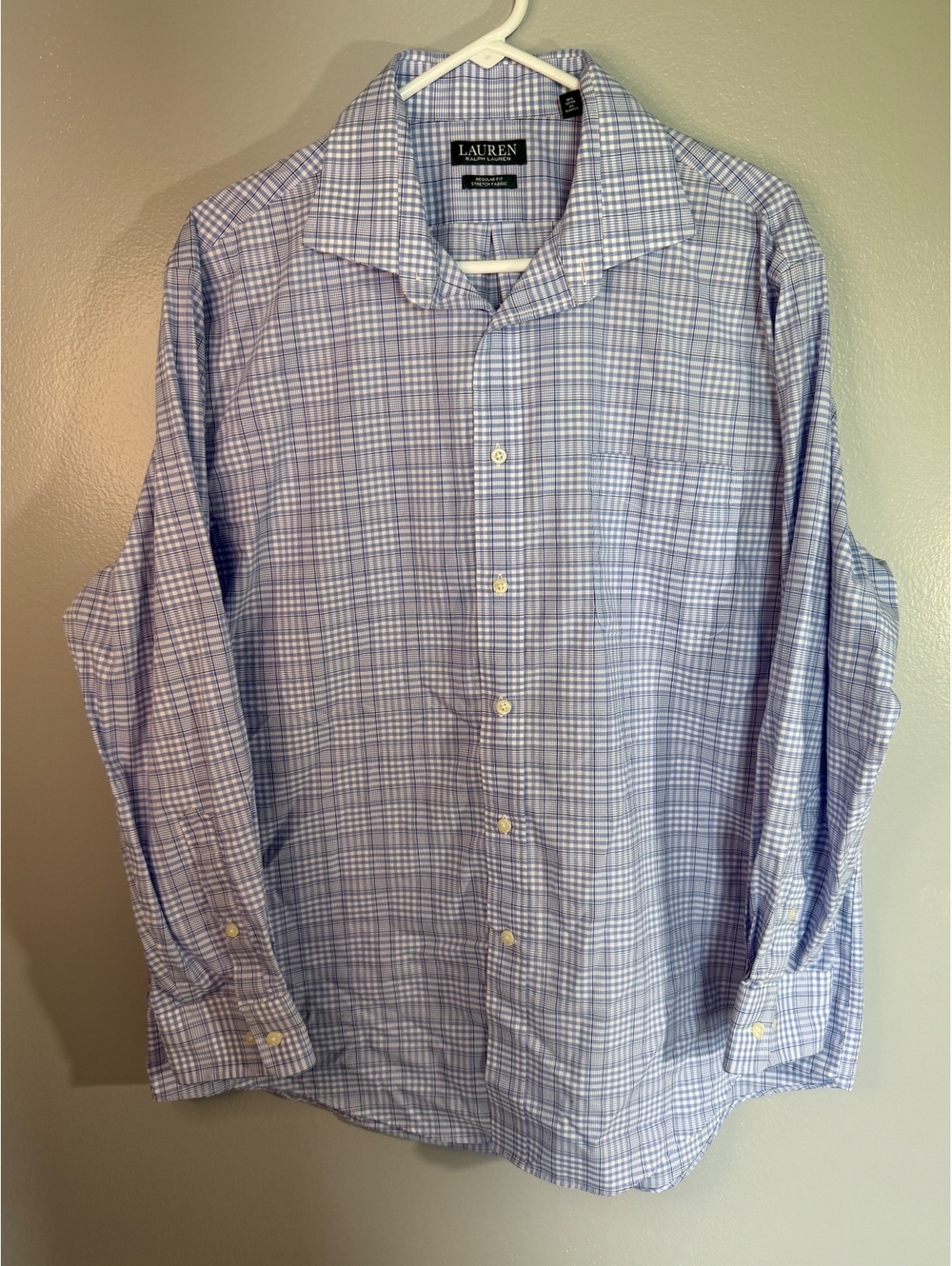 Lauren Ralph Lauren Men's Regular Fit Stretch Fabric Dress Shirt XL